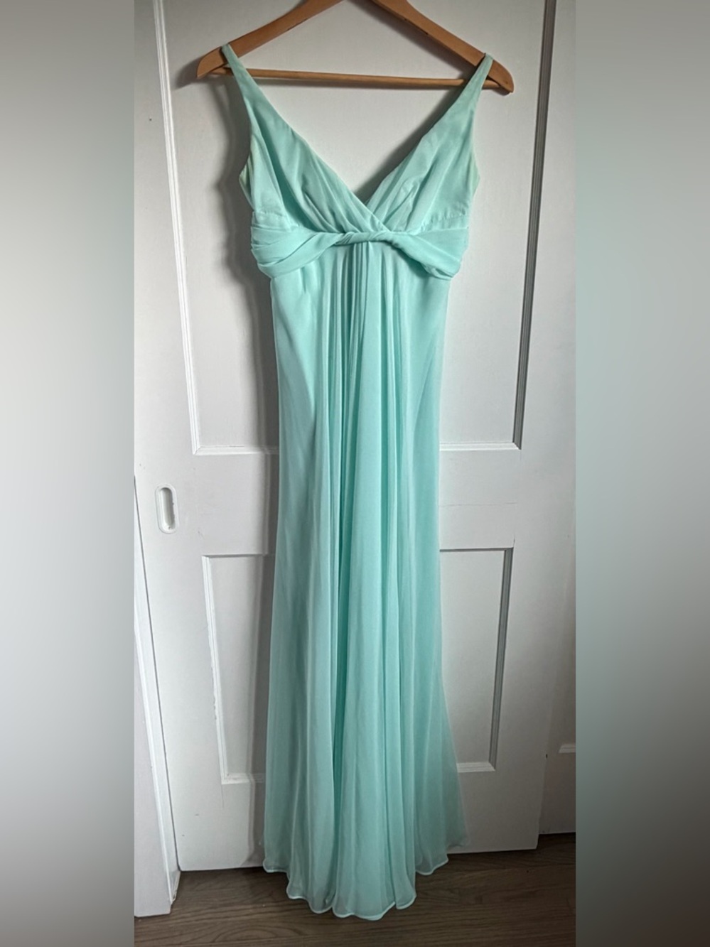 Wtoo Light Aquamarine Empire Waist Chiffon Dress - 0